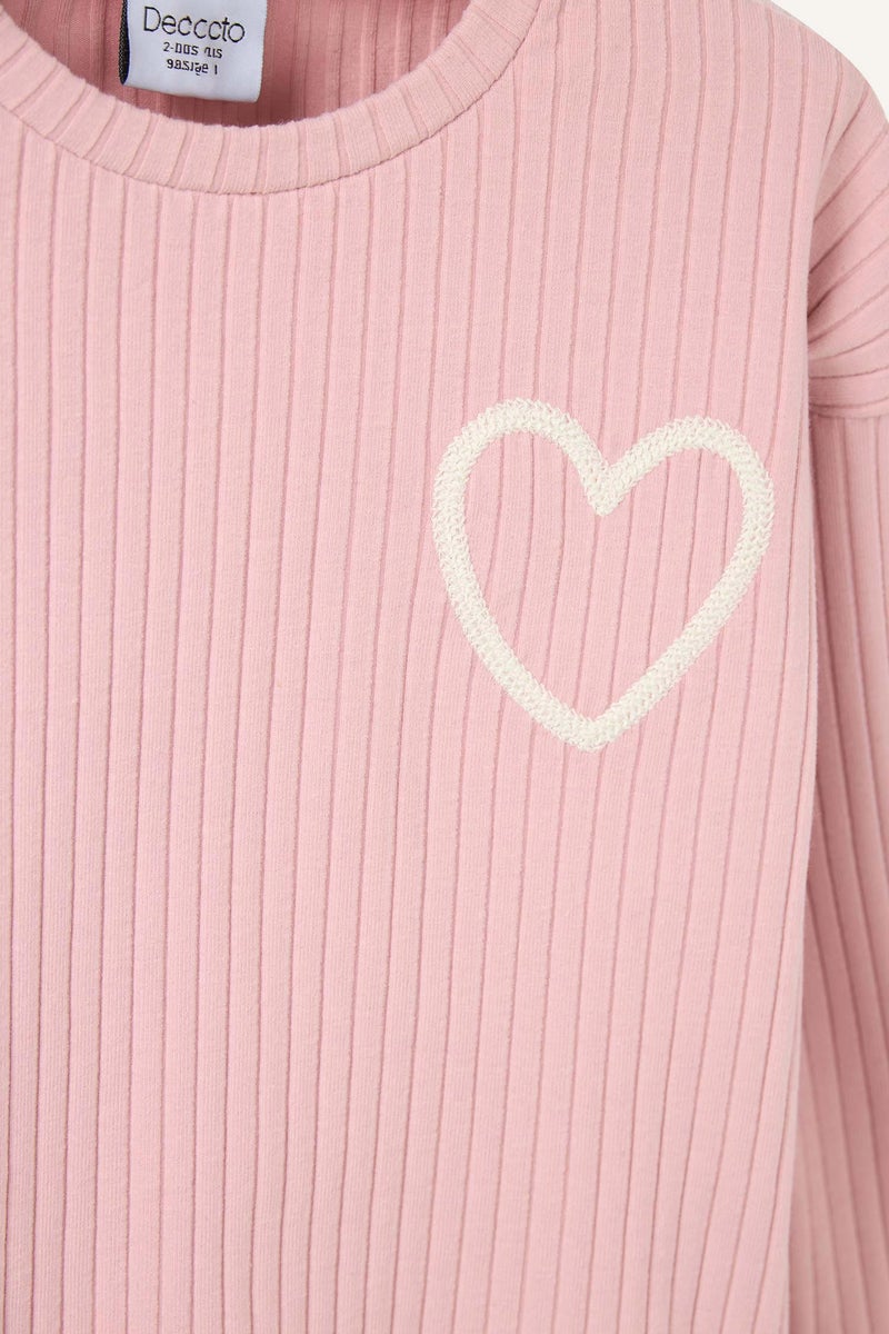 ديفاكتو طقم بيبي بناتي بطبعة قلب - قطعتين - Image 3